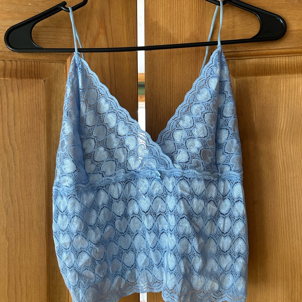 Y2K Joe Boxer Blue Lace Cami NWT